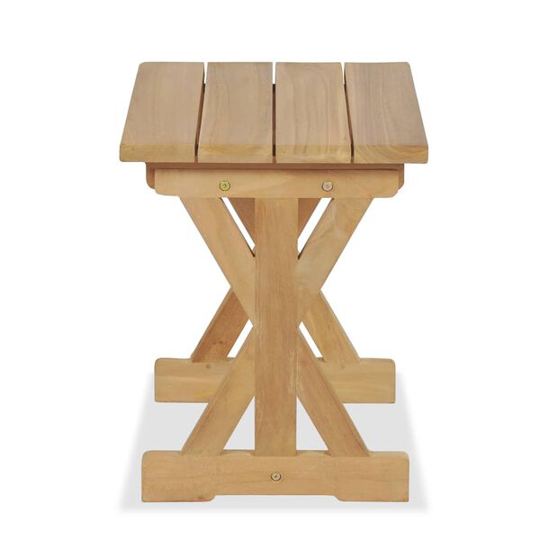 vidaXL Σκαμπό Κήπου 2 τεμ. 42 x 35 x 45 εκ. από Μασίφ Ξύλο Teak