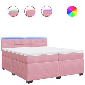 vidaXL &Kappa;&rho;&epsilon;&beta;ά&tau;&iota; Boxspring &mu;&epsilon; &Sigma;&tau;&rho;ώ&mu;&alpha; &Rho;&omicron;&zeta; 200x200 &epsilon;&kappa;. &Beta;&epsilon;&lambda;&omicron;ύ&delta;&iota;&nu;&omicron;