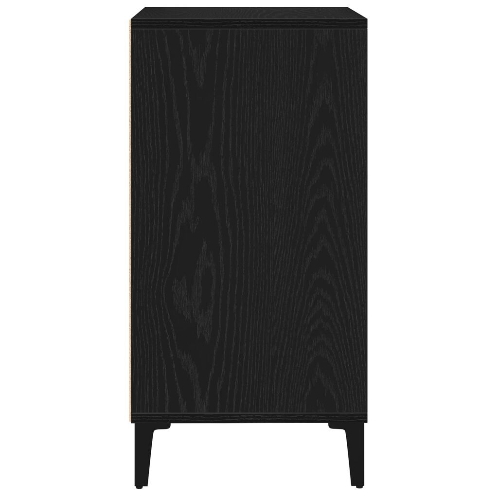 vidaXL Πλαϊνό γραφείο Μαύρο Δρυς 57x35x70 εκ, Φτιαγμένο από ξύλο