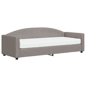 vidaXL Καναπές Κρεβάτι με Στρώμα Taupe 80 x 200 εκ. Υφασμάτινο