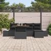 vidaXL Σετ Καναπέ Κήπου με αποθήκευση 6 pcs Μαύρο Πολυ ράταν