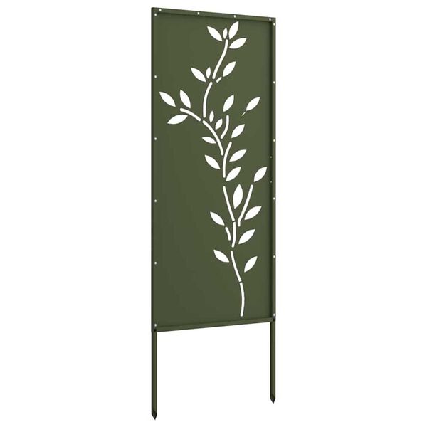vidaXL Διακοσμητική Πλάκα Κήπου Λαδί 50 x 140 cm Κρύα έλαση από χάλυβα
