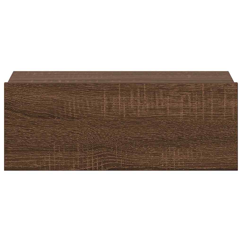 vidaXL Κομοδίνα Κρεμαστά 2 τεμ. Καφέ Δρυς 40x30x15 εκ. Επεξεργ. Ξύλο
