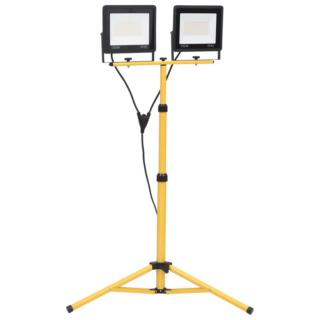vidaXL Προβολέας LED με Τρίποδο Ψυχρό Λευκό 2 x 100 W