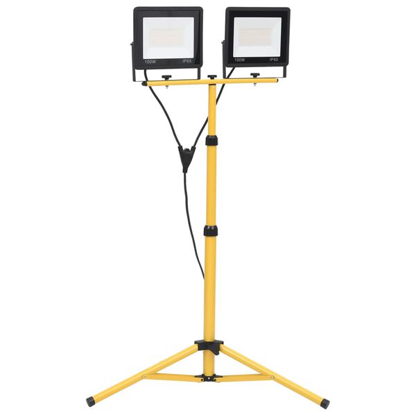 vidaXL Προβολέας LED με Τρίποδο Ψυχρό Λευκό 2 x 100 W