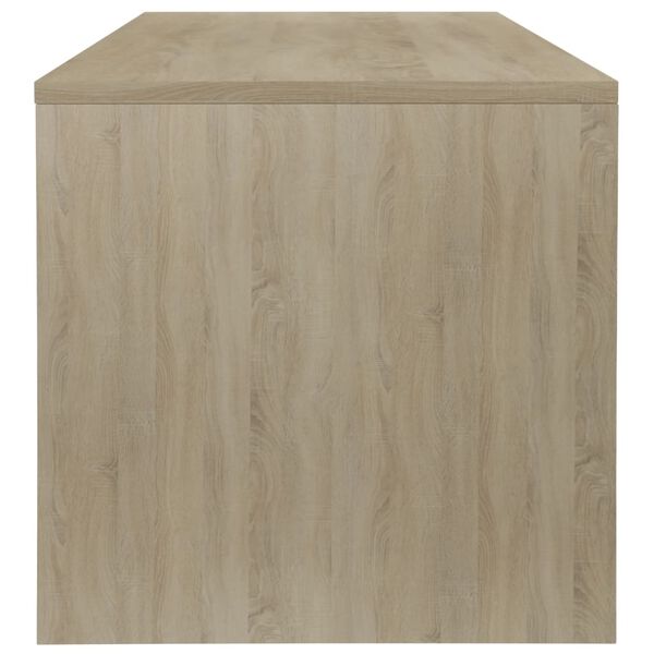 vidaXL Τραπεζάκι Σαλονιού Λευκό/Sonoma Δρυς 100x40x40 εκ. Μοριοσανίδα