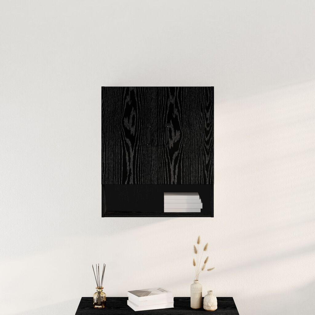 vidaXL Τοίχος Ντουλάπα Μαύρη Δρυς 60x30x70 εκ. Επεξεργασμένο Ξύλο