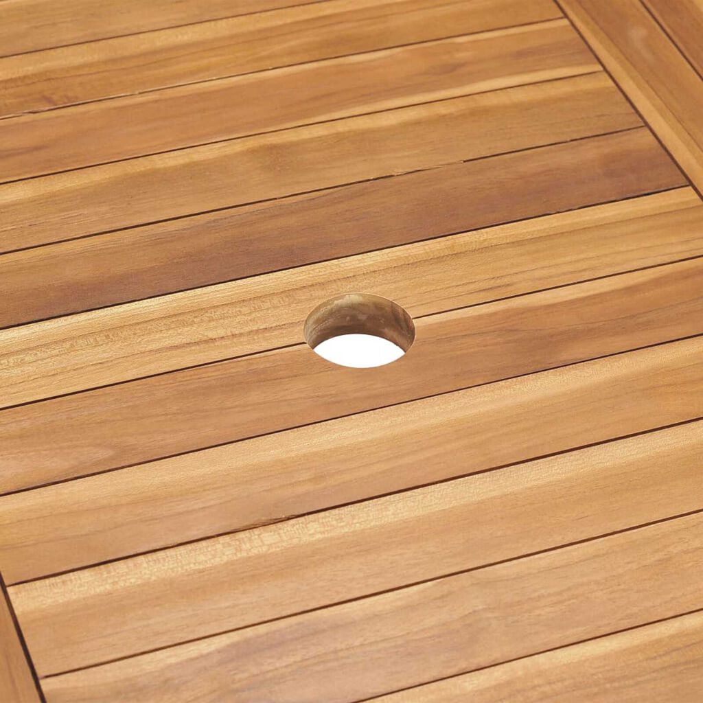 vidaXL Σέτ φαγητού για κήπο 7 pcs Καστανό Μασίφ ξύλο teak