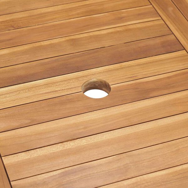 vidaXL Σέτ φαγητού για κήπο 7 pcs Καστανό Μασίφ ξύλο teak