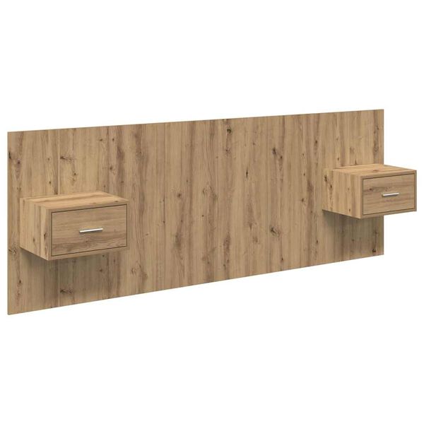 vidaXL &Kappa;&epsilon;&phi;&alpha;&lambda;ή &kappa;&rho;&epsilon;&beta;&alpha;&tau;&iota;&omicron;ύ &mu;&epsilon; &kappa;&omicron;&mu;&omicron;&delta;ί&nu;&omicron; &mu;&epsilon; &sigma;&upsilon;&rho;&tau;ά&rho;&iota; 3 pcs Artisan Oak