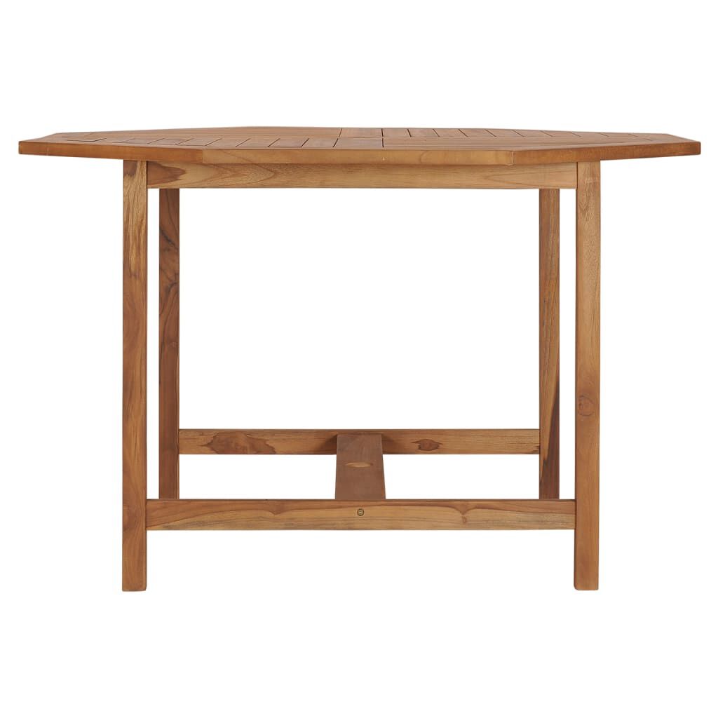 vidaXL Τραπεζαρία Κήπου 110 x 110 x 75 εκ. από Μασίφ Ξύλο Teak