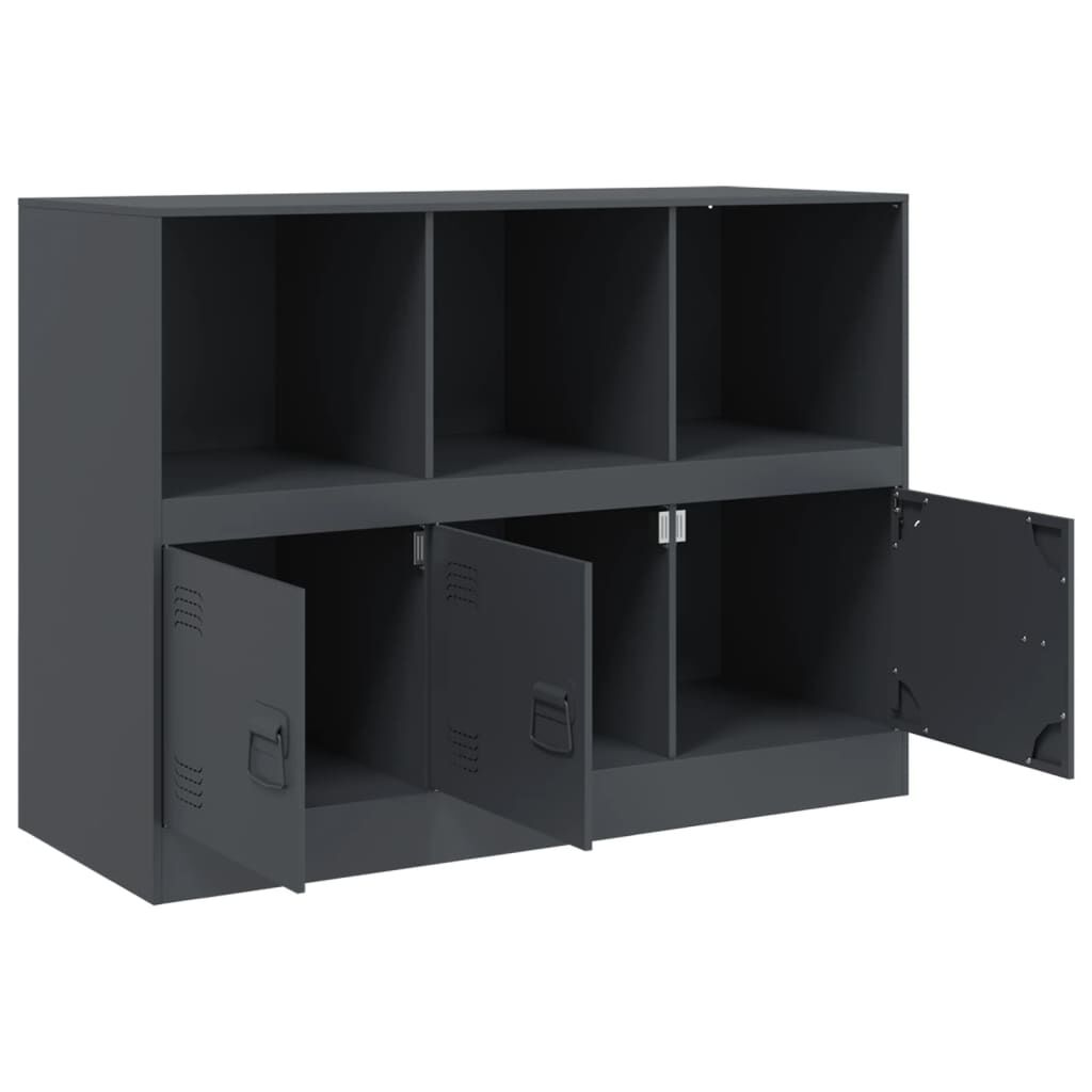 vidaXL Μπουφές Ανθρακί 99x39x73 εκ. από Ατσάλι