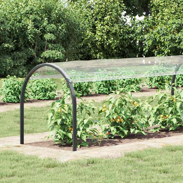 vidaXL Σαφής μουσαμάς με οπές 1x6 m PVC