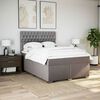 vidaXL &Kappa;&rho;&epsilon;&beta;ά&tau;&iota; Boxspring &mu;&epsilon; &Sigma;&tau;&rho;ώ&mu;&alpha; Taupe 160x200 &epsilon;&kappa;. &Upsilon;&phi;&alpha;&sigma;&mu;ά&tau;&iota;&nu;&omicron;