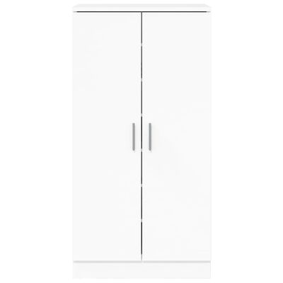 vidaXL Παπουτσοθήκη Γυαλιστερό Λευκό 55x35x108 εκ. Επεξεργασμένο Ξύλο