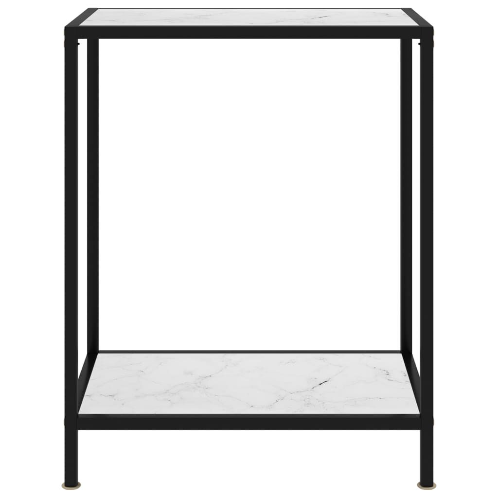 vidaXL Τραπέζι Κονσόλα Λευκό 60 x 35 x 75 εκ. από Ψημένο Γυαλί