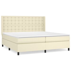 vidaXL &Kappa;&rho;&epsilon;&beta;ά&tau;&iota; Boxspring &mu;&epsilon; &Sigma;&tau;&rho;ώ&mu;&alpha; &Kappa;&rho;&epsilon;&mu; 200x200 &epsilon;&kappa;. &Sigma;&upsilon;&nu;&theta;&epsilon;&tau;&iota;&kappa;ό &Delta;έ&rho;&mu;&alpha;