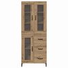 vidaXL Highboard Artisan Oak 69,5 x 34 x 180 &epsilon;&kappa;. &Epsilon;&pi;&epsilon;&xi;&epsilon;&rho;&gamma;&alpha;&sigma;&mu;έ&nu;&omicron; &xi;ύ&lambda;&omicron;