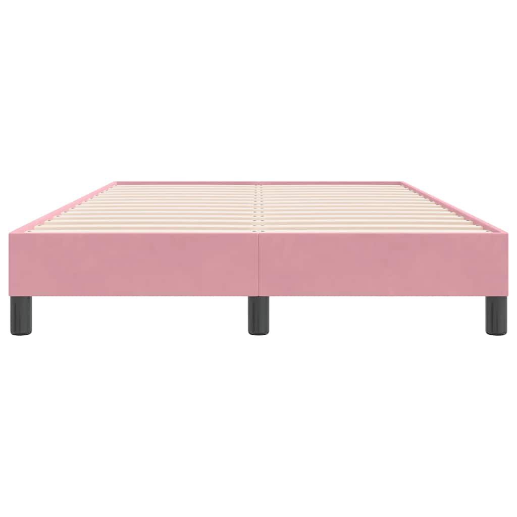 vidaXL Πλαίσιο κρεβατιού χωρίς στρώμα Ροζ 120x220 cm Βελούδινο