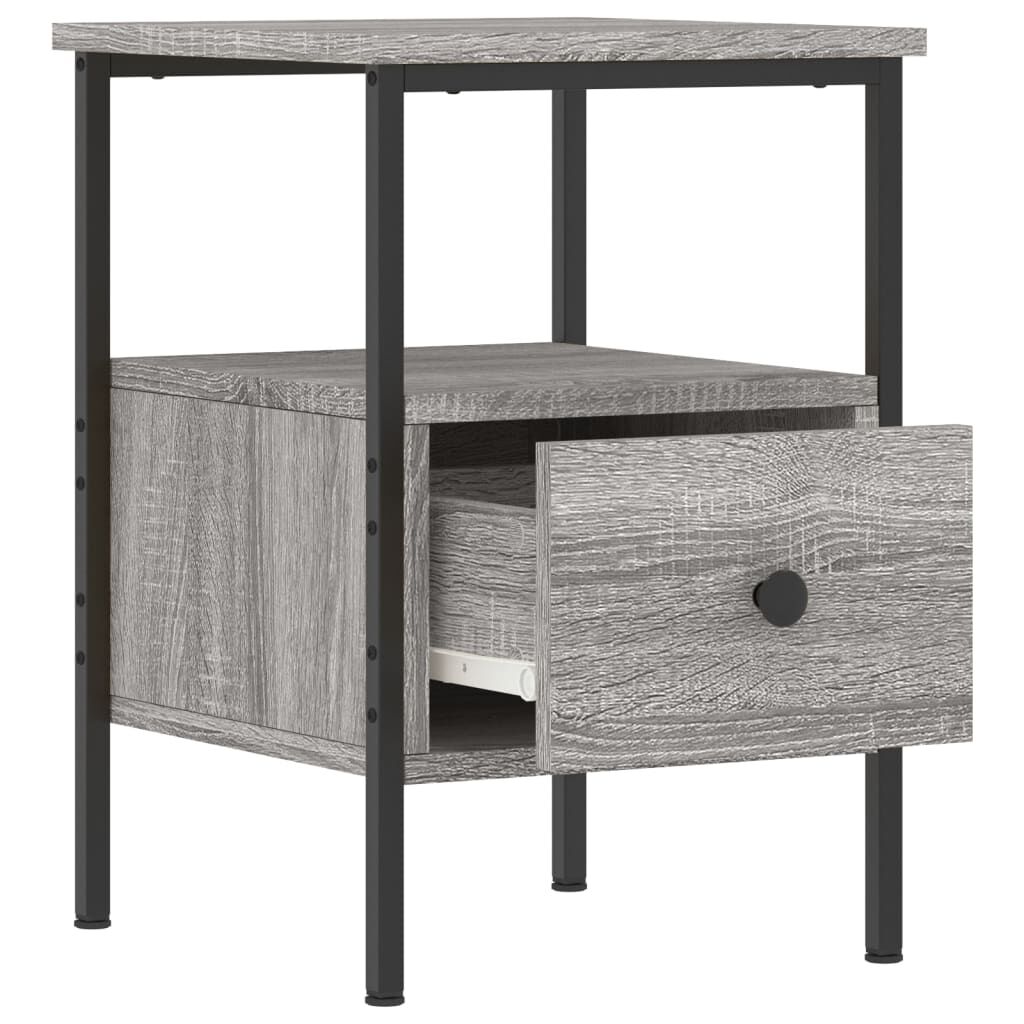vidaXL Κομοδίνα 2 τεμ. Γκρι Sonoma 34 x 36 x 50 εκ. Επεξεργασμένο Ξύλο