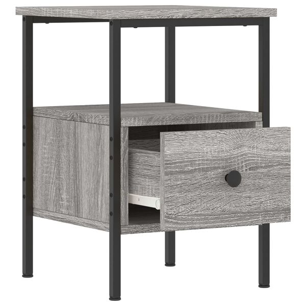 vidaXL Κομοδίνα 2 τεμ. Γκρι Sonoma 34 x 36 x 50 εκ. Επεξεργασμένο Ξύλο