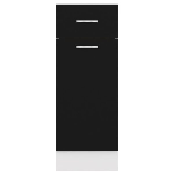 vidaXL Ντουλάπι με Συρτάρι Lyon Μαύρο 30x46x81,5 εκ. Επεξ. Ξύλο