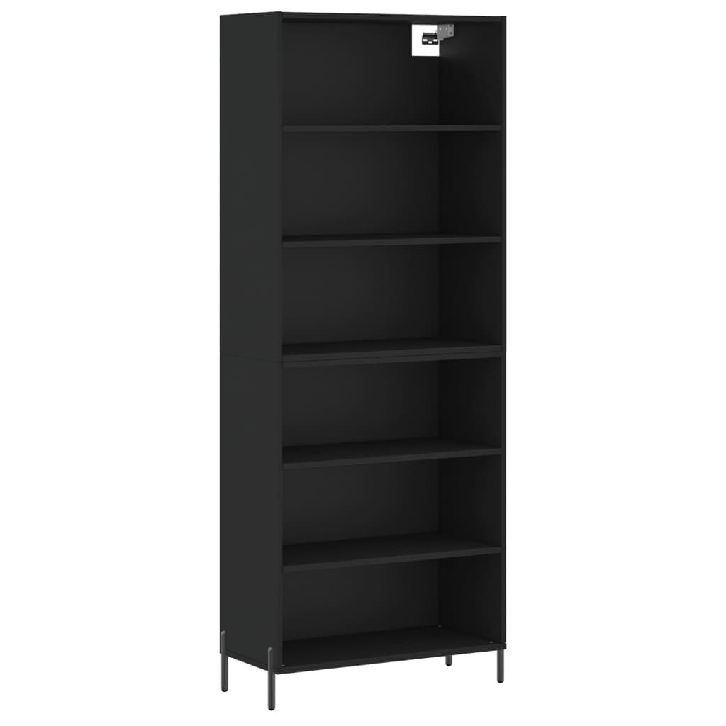 vidaXL Ντουλάπι Μαύρο 69,5x32,5x180 εκ. Επεξεργασμένο Ξύλο