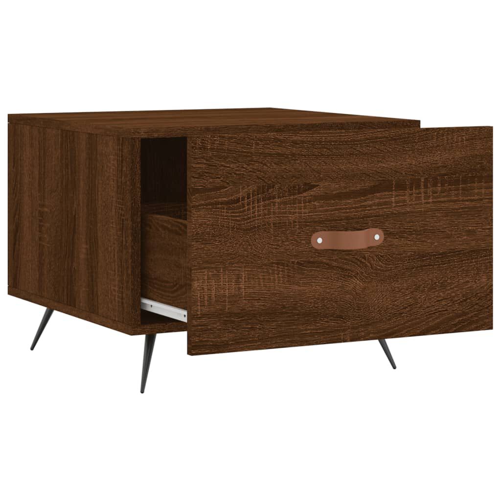 vidaXL Τραπεζάκια Σαλονιού 2 τεμ Brown Oak 50x50x40 εκ Επεξ. Ξύλο