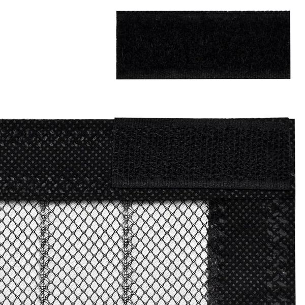 vidaXL Σίτα Πόρτας 2 Τεμαχίων Μαύρη 220 x 130 εκ. με Μαγνήτες