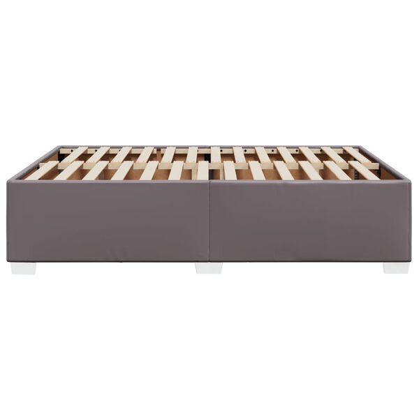 vidaXL Πλαίσιο Κρεβατιού Γκρι 160x200 εκ. από Συνθετικό Δέρμα