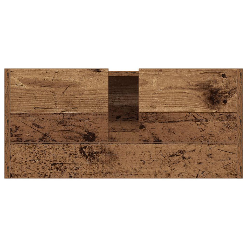 vidaXL Ντουλάπι Νιπτήρα Παλιό Ξύλο 63x29x55 εκ. Συμπαγές Ξύλο