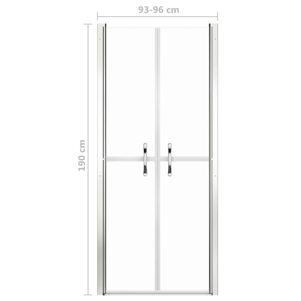 vidaXL Πόρτα Ντουζιέρας Διαφανής 96 x 190 εκ. από ESG