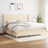 vidaXL &Kappa;&rho;&epsilon;&beta;ά&tau;&iota; Boxspring &mu;&epsilon; &Sigma;&tau;&rho;ώ&mu;&alpha; &Kappa;&rho;&epsilon;&mu; 200x200 &epsilon;&kappa;. &Upsilon;&phi;&alpha;&sigma;&mu;ά&tau;&iota;&nu;&omicron;