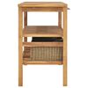 vidaXL Έπιπλο Μπάνιου 132x45x75 εκ. από Μασίφ Ξύλο Teak με 3 Καλάθια