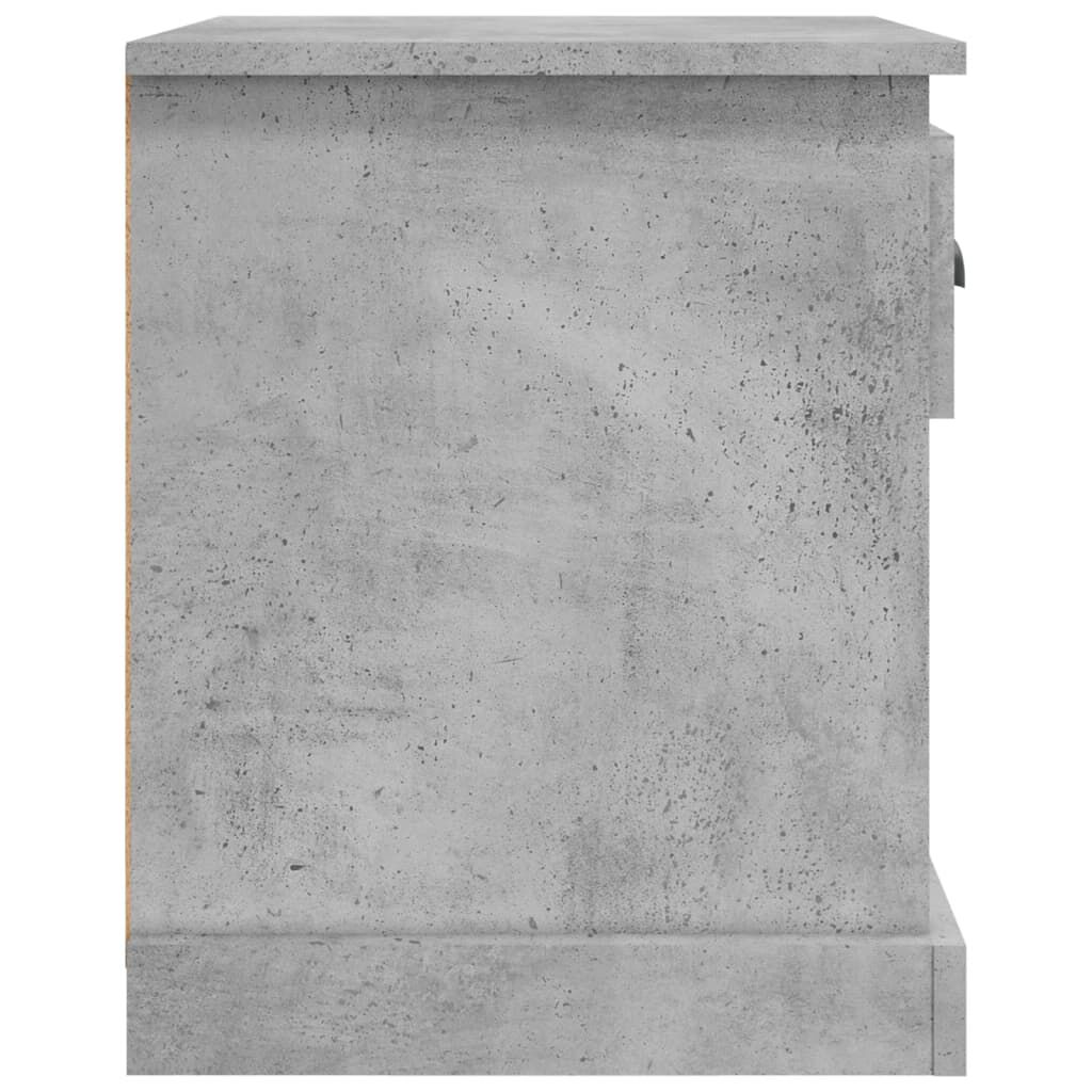 vidaXL Κομοδίνο Γκρι Σκυρ. 39x39x47,5 εκ. από Επεξεργασμένο Ξύλο