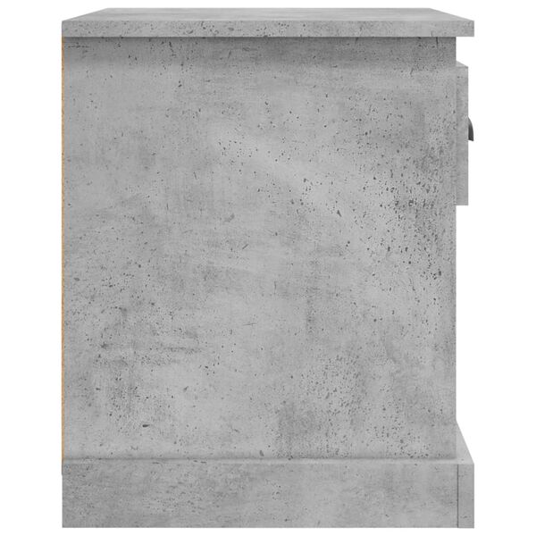 vidaXL Κομοδίνο Γκρι Σκυρ. 39x39x47,5 εκ. από Επεξεργασμένο Ξύλο
