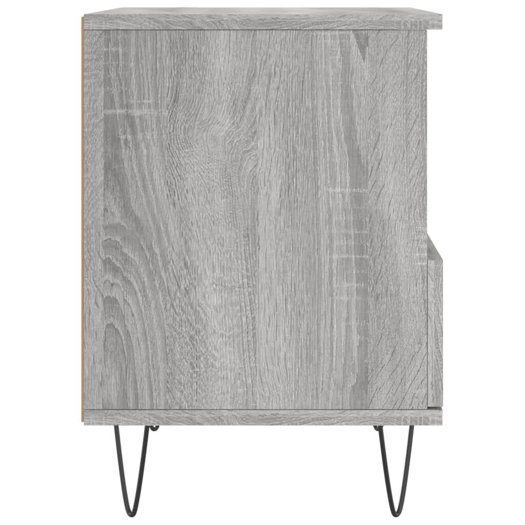 vidaXL Κομοδίνα 2 τεμ. Γκρι Sonoma 40 x 35 x 50 εκ. από Επεξεργ. Ξύλο