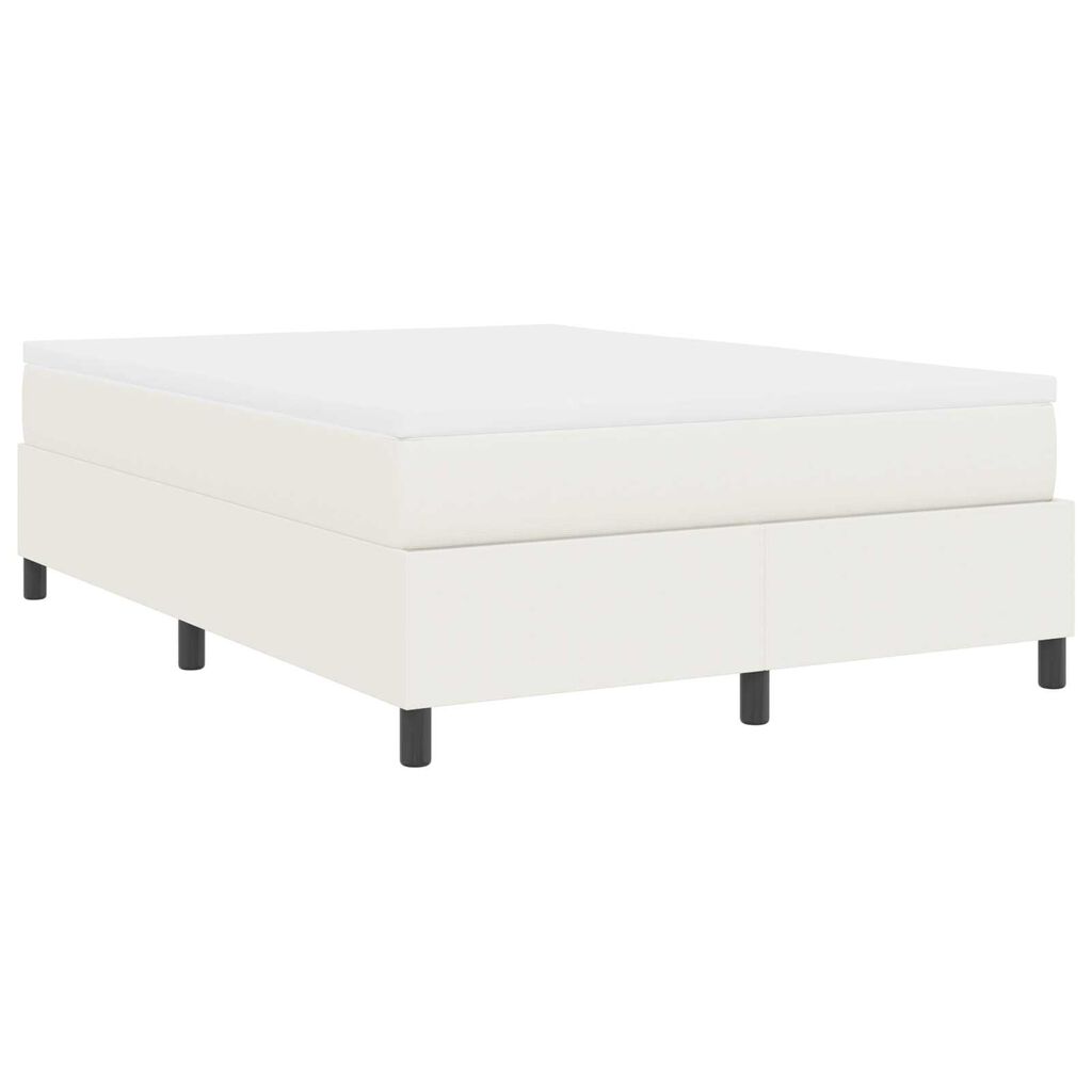 vidaXL Κρεβάτι Box Spring με Στρώμα σε Κρεμ - 140 x 200 εκ - Κόρντουρα