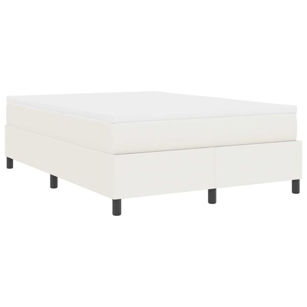 vidaXL Κρεβάτι Box Spring με Στρώμα σε Κρεμ - 140 x 200 εκ - Κόρντουρα