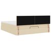 vidaXL Οθωμανικό κρεβάτι με στρώμα Cream 180x200cm ύφασμα