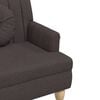 vidaXL Παγκάκι Σκούρο Καφέ 113x64,5x75,5 εκ. Υφασμάτινο με Μαξιλάρια