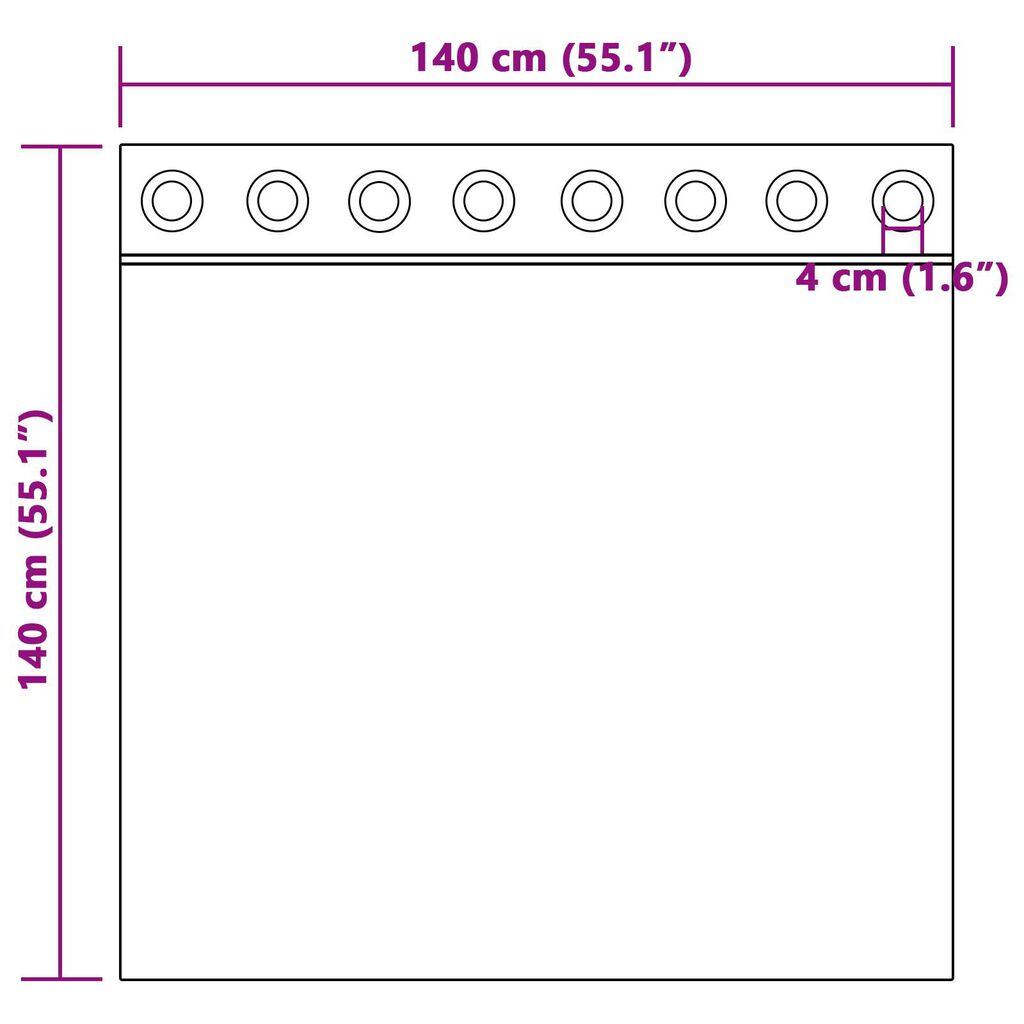 vidaXL Κουρτίνες με κουρτίνες 2 pcs Μπεζ 140 x 140 cm Πολυεστέρας