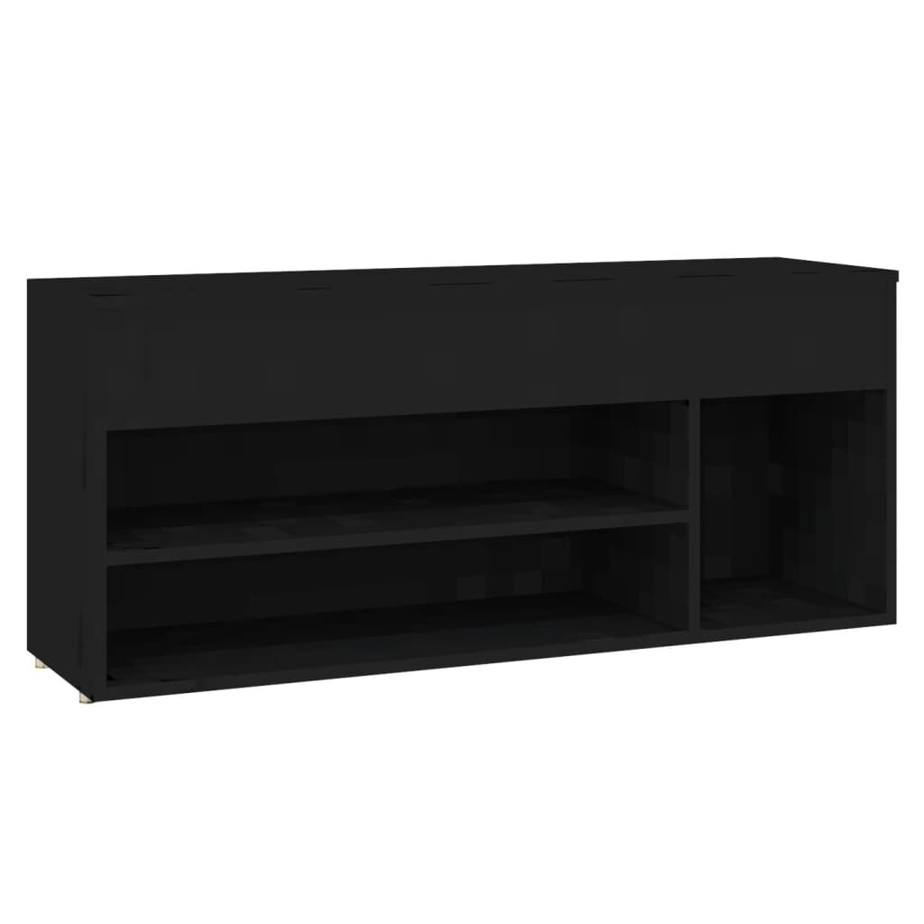 vidaXL Παπουτσοθήκη Μαύρη 105 x 30 x 45 εκ. από Επεξ. Ξύλο