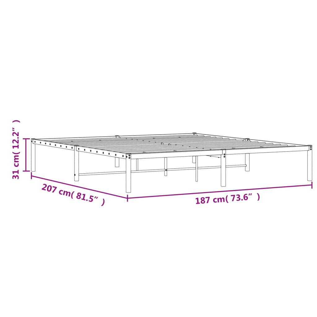 vidaXL Μεταλλικό Πλαίσιο Κρεβατιού Λευκό 180 x 200 εκ.