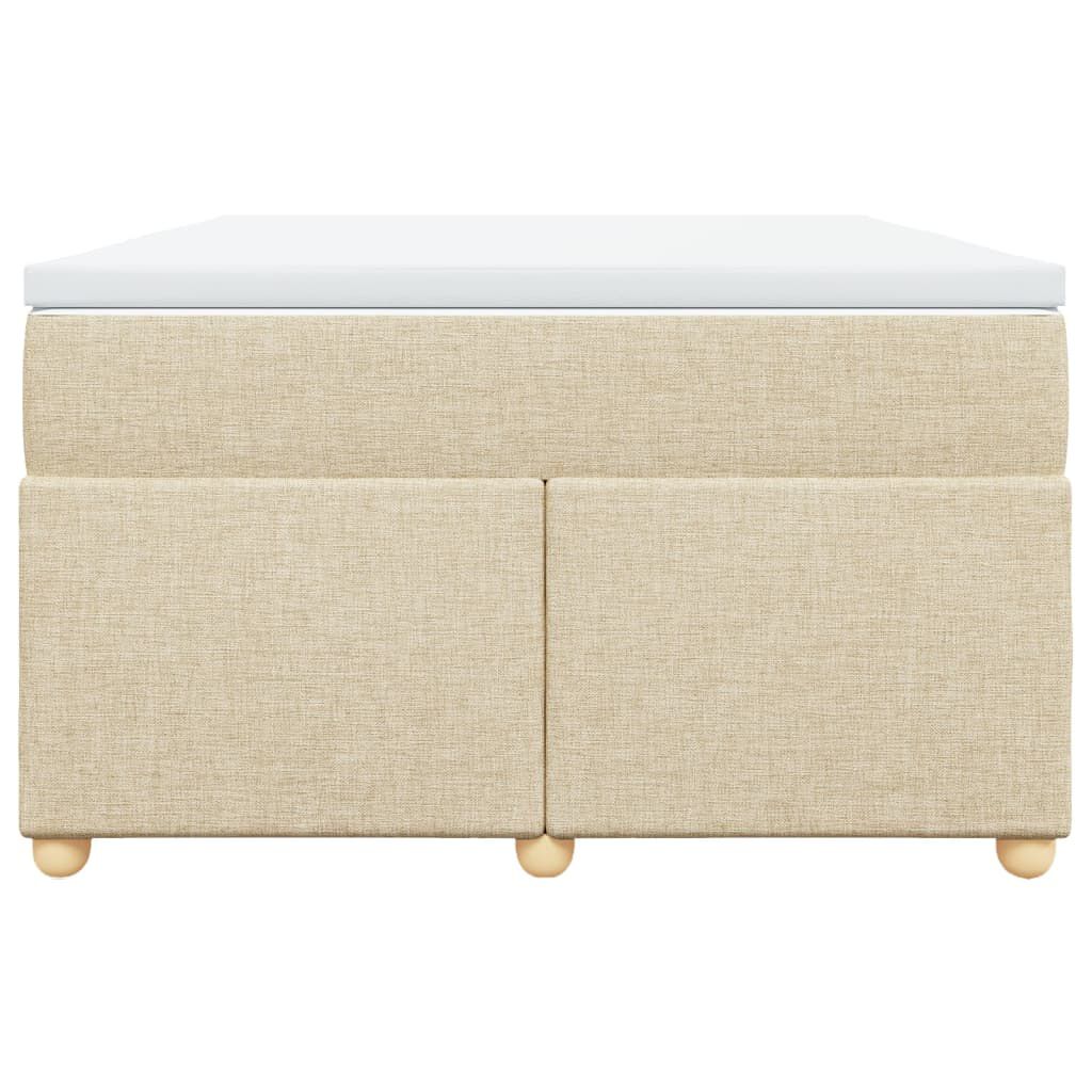 vidaXL Κρεβάτι Boxspring με Στρώμα Κρεμ 120x200 εκ. Υφασμάτινο