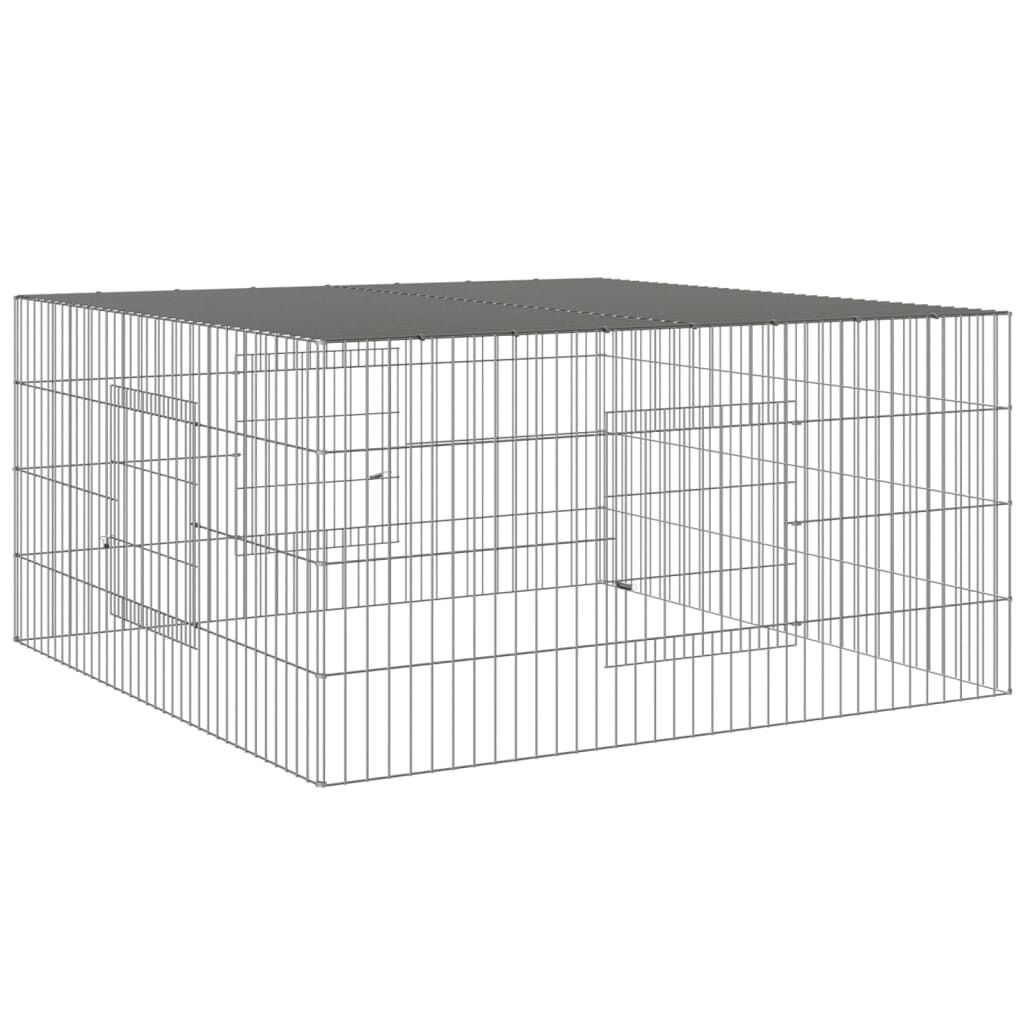 vidaXL Κλουβί Κουνελιών 110x110x55 εκ. από Γαλβανισμένο Σίδερο