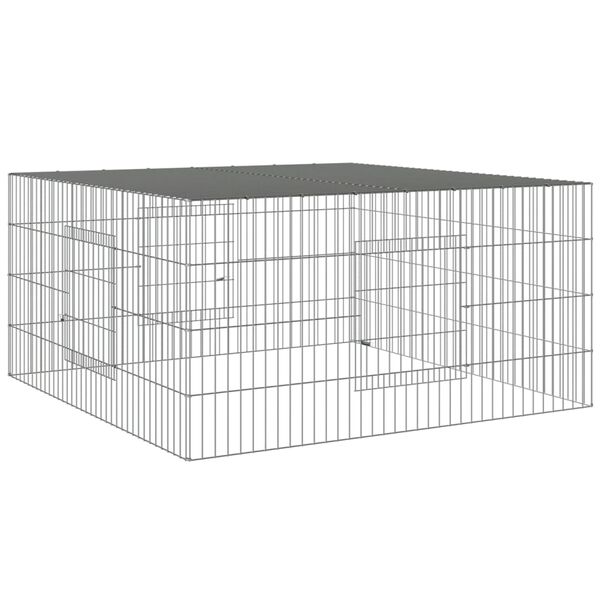 vidaXL Κλουβί Κουνελιών 110x110x55 εκ. από Γαλβανισμένο Σίδερο