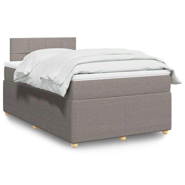 vidaXL &Kappa;&rho;&epsilon;&beta;ά&tau;&iota; Boxspring &mu;&epsilon; &Sigma;&tau;&rho;ώ&mu;&alpha; Taupe 120x200 &epsilon;&kappa;. &Upsilon;&phi;&alpha;&sigma;&mu;ά&tau;&iota;&nu;&omicron;