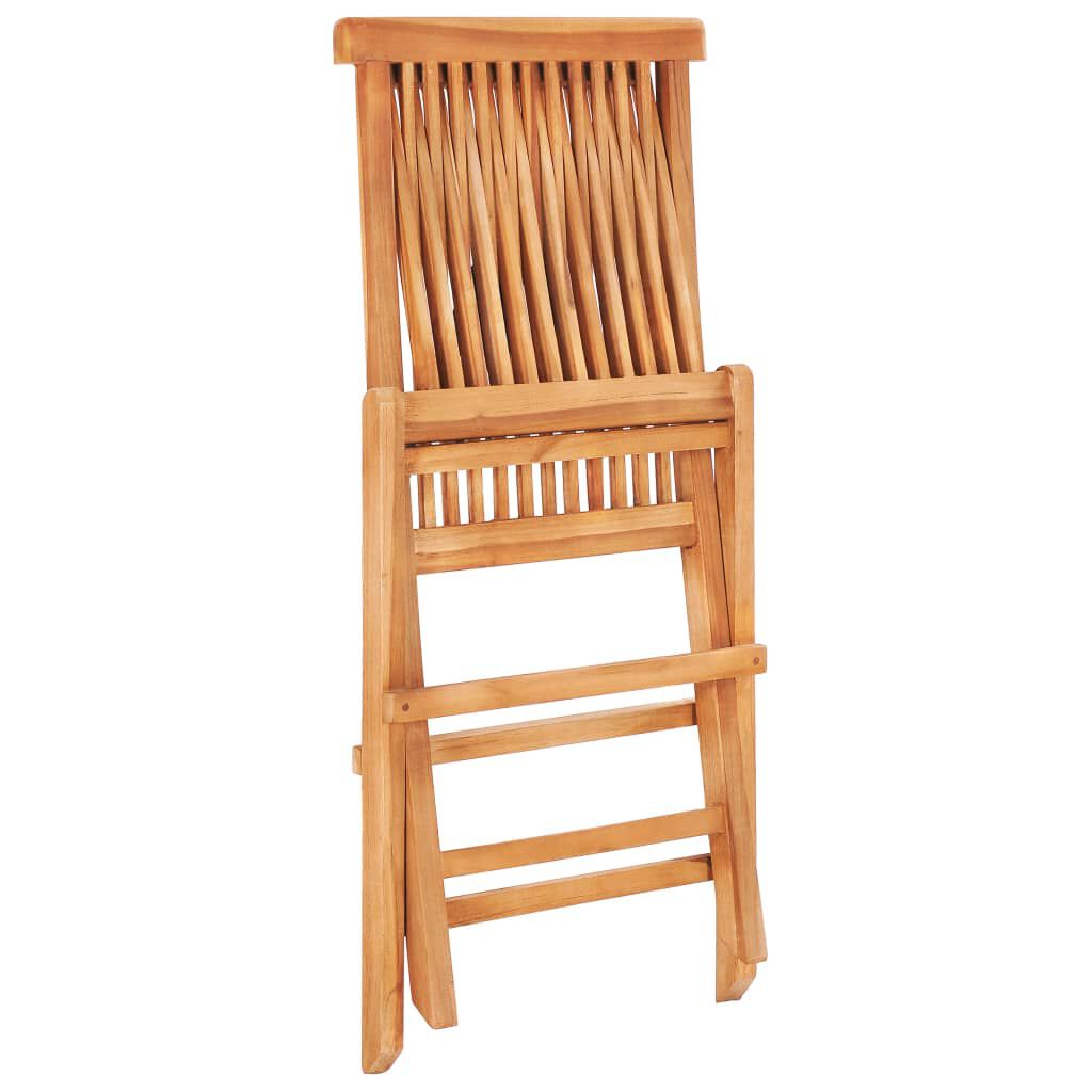 vidaXL Σετ Επίπλων Mπιστρό 3 τεμ. Μασίφ Ξύλο Teak με Taupe Μαξιλάρια