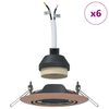 vidaXL Spotlights με προβολείς 6 pcs Χάλκινο 9 x 9 εκ. Μέταλλο